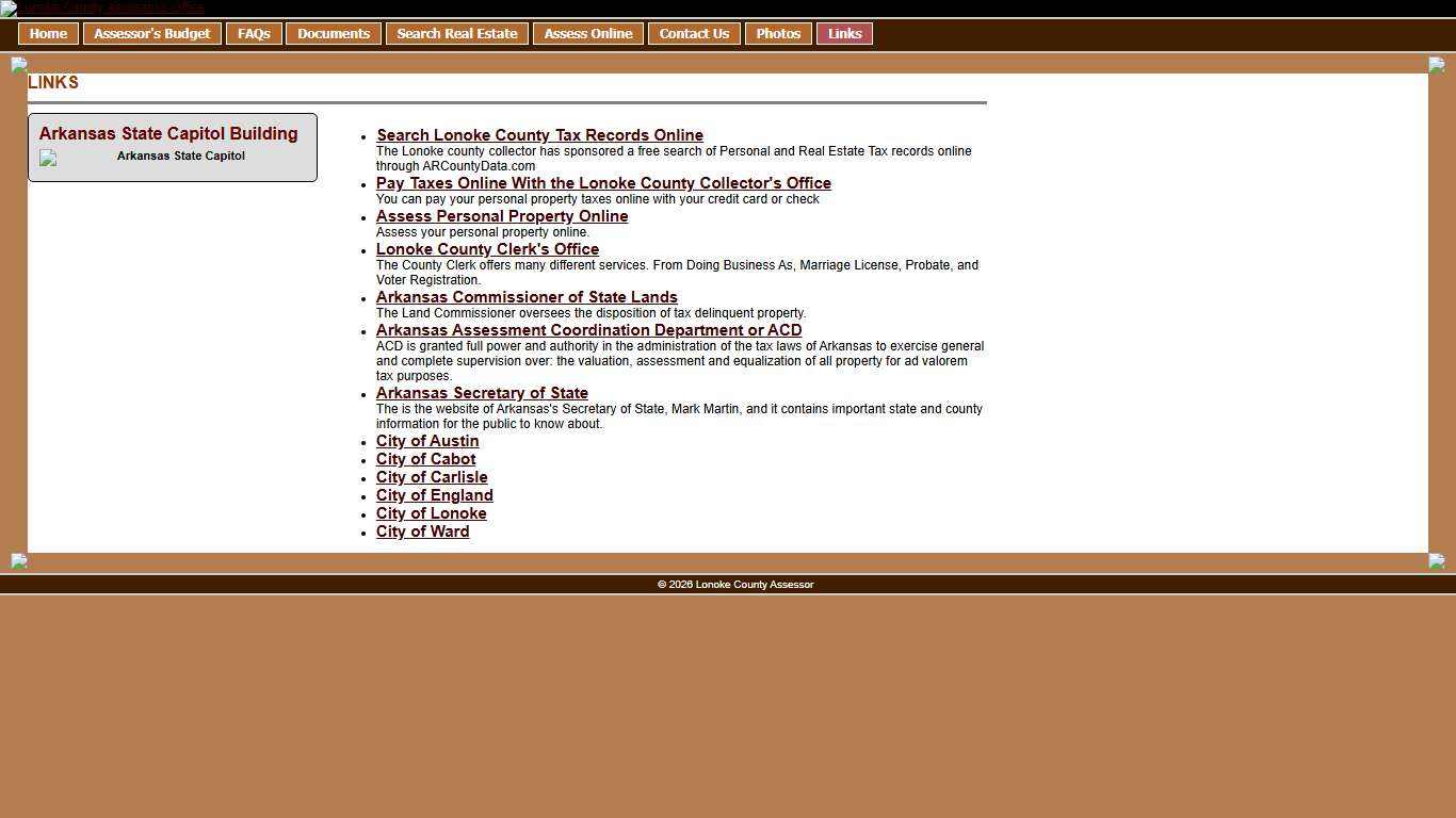 Links - Lonoke County Assessor