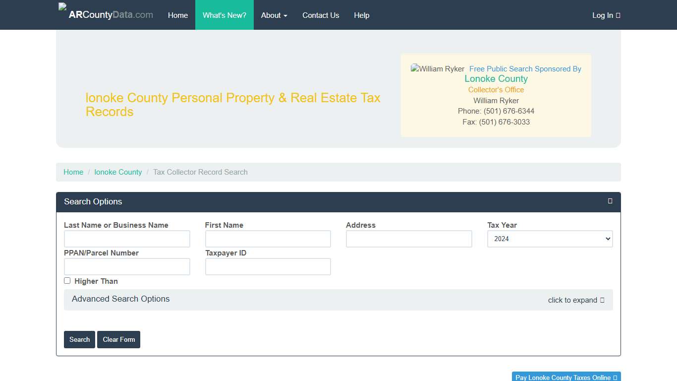lonoke County Tax Collector Record Search - ARCountyData.com - ARCountyData.com
